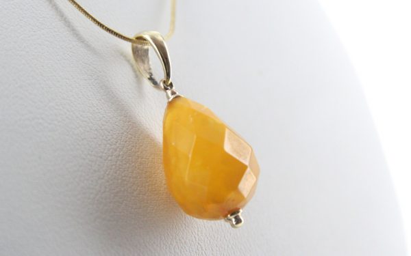 Italian Handcrafted German Antique Butterscotch Amber Teardrop Pendant with 9ct solid Gold Loop GP0299 RRP£225!!!