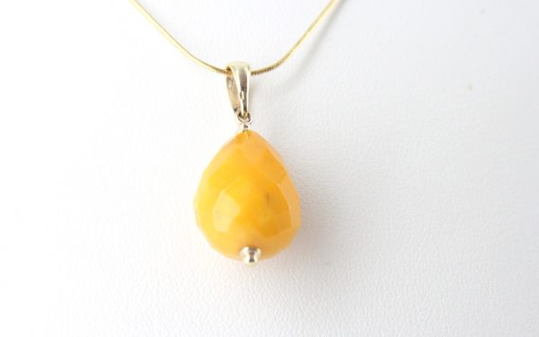 Italian Handcrafted Antique German Butterscotch Amber Teardrop Pendant with 9ct solid Gold Loop GP0300 RRP£195!!!