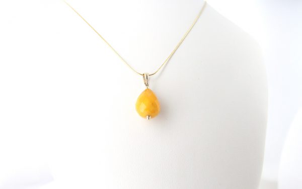 Italian Handcrafted Antique German Butterscotch Amber Teardrop Pendant with 9ct solid Gold Loop GP0300 RRP£195!!!