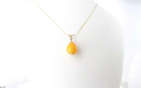 Italian Handcrafted Antique German Butterscotch Amber Teardrop Pendant with 9ct solid Gold Loop GP0300 RRP£195!!!