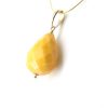 Italian Made Antique Butterscotch German Amber Pendant with 9ct solid Gold Loop GP0301 RRP£195!!!