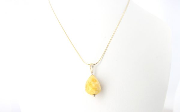 Italian Made Antique Butterscotch German Amber Pendant 9ct solid Gold Loop GP0302 RRP£225!!!