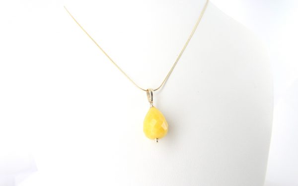 Italian made Beautifully Handcrafted Antique German Butterscotch Amber Teardrop Pendant 9ct solid Gold Loop GP0303 RRP£245!!