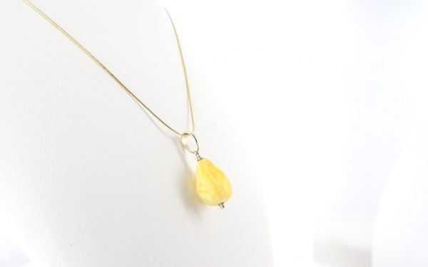 Italian Made German Antique Butterscotch Amber Teardrop Pendant 9ct Gold Loop GP0304 RRP£225!!!