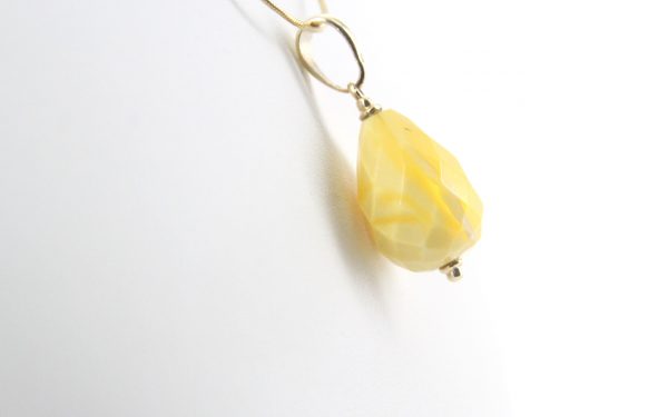 Italian Made German Antique Butterscotch Amber Teardrop Pendant 9ct Gold Loop GP0304 RRP£225!!!