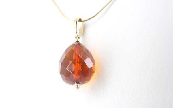 Beautifully Handcrafted German Honey Amber Teardrop Pendant with 9ct solid Gold Loop GP0310 RRP£165!!!