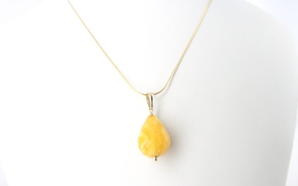 Italian Made Butterscotch Antique German Amber Teardrop Pendant 9ct solid Gold Loop GP0312 RRP£275!!