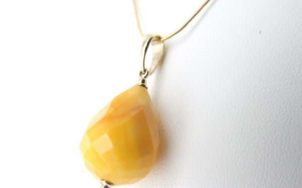 Italian Made Butterscotch Antique German Amber Teardrop Pendant 9ct solid Gold Loop GP0314 RRP£295!!