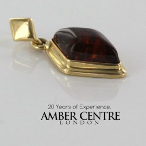 Italian Hand Made Elegant Unique German Baltic Amber Pendant in 14ct Gold - GP0408 RRP£275!!!