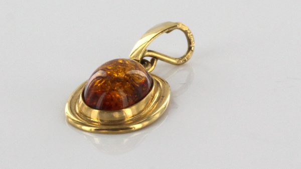 Italian Handmade Elegant German Baltic Amber Classic Pendant in 14ct solid Gold GP0880 RRP£275!!!