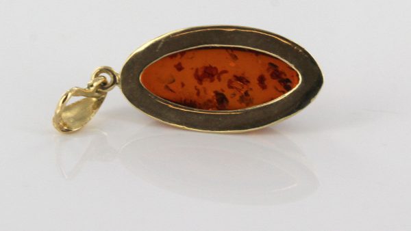 Italian Handmade Elegant German Baltic Amber Classic Pendant in 14ct solid Gold GP0886 RRP£395!!!