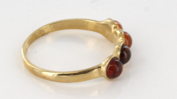 Italian Handmade Elegant German Baltic Amber Ring in 9ct solid Gold-GR0094 RRP £175!!!