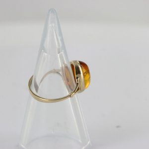 Italian Unique Handmade German Baltic Amber Ring in 9ct solid Gold- GR0237 RRP £175!!!