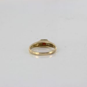 Italian Unique Handmade German Baltic Amber Ring in 9ct Gold- GR0239 RRP £195!!!