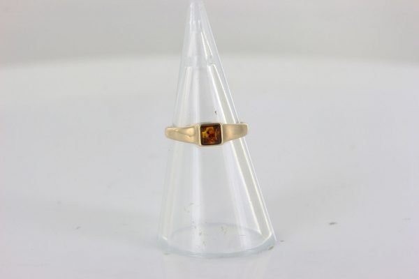 Italian Unique Handmade German Baltic Amber Ring in 9ct Gold- GR0239 RRP £195!!!