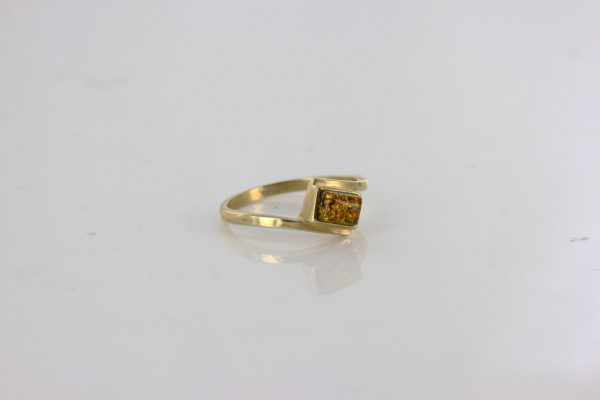 Italian Unique Handmade German Baltic Amber Ring in 9ct solid Gold- GR0240 RRP £195!!!