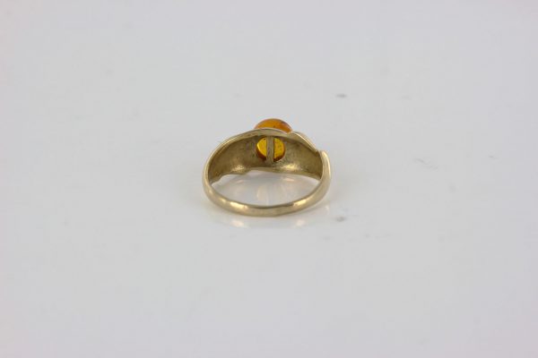 Italian Unique Handmade German Baltic Amber Ring in 9ct solid Gold- GR0257 RRP £295!!!