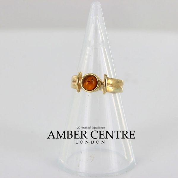 Italian Unique Handmade German Baltic Amber Ring in 9ct solid Gold- GR0258 RRP £195!!!