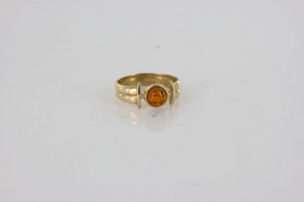 Italian Unique Handmade German Baltic Amber Ring in 9ct solid Gold- GR0258 RRP £195!!!