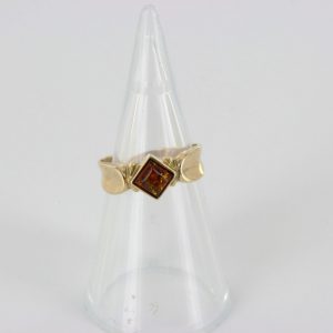 Italian Unique Handmade German Baltic Amber Ring in 9ct solid Gold- GR0263 RRP £250!!!