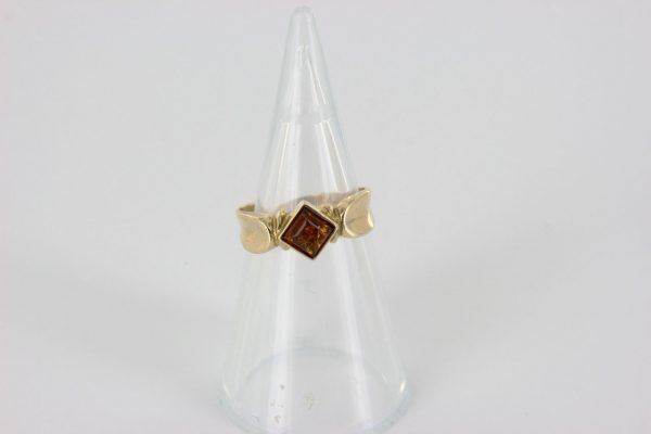 Italian Unique Handmade German Baltic Amber Ring in 9ct solid Gold- GR0263 RRP £250!!!