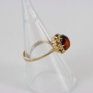 Italian Unique Handmade German Baltic Amber Ring in 9ct solid Gold- GR0267 RRP £225!!!