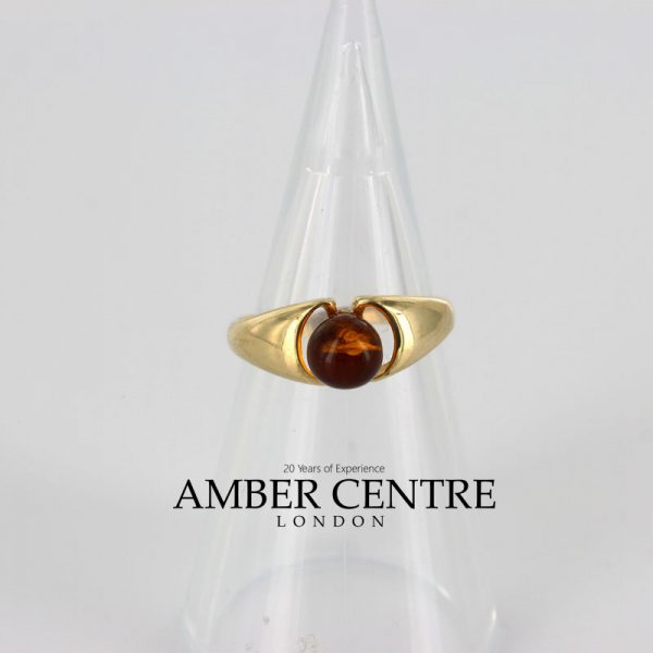 Italian Unique Handmade German Baltic Amber Ring in 9ct solid Gold- GR0268 RRP £175!!!