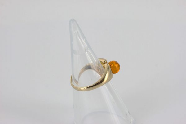 Italian Unique Handmade German Baltic Amber Ring in 9ct solid Gold- GR0268 RRP £175!!!