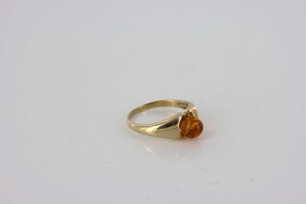 Italian Unique Handmade German Baltic Amber Ring in 9ct solid Gold- GR0268 RRP £175!!!