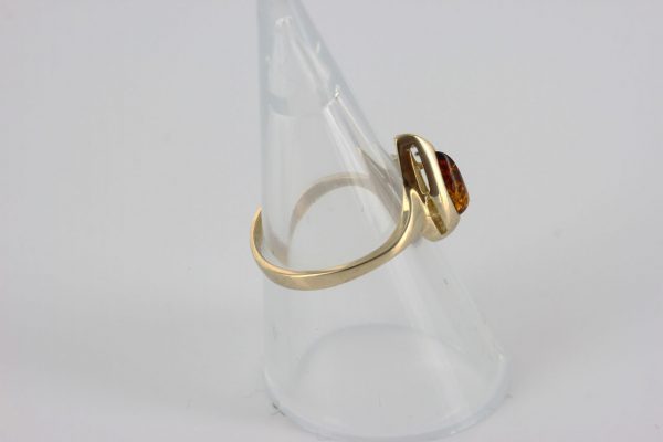 Italian Unique Handmade German Baltic Amber Ring in 9ct solid Gold- GR0269 RRP £195!!!