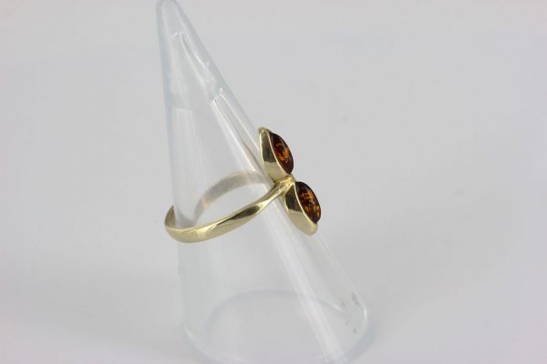 Italian Unique Handmade German Baltic Amber Ring in 9ct solid Gold- GR0270 RRP £185!!!