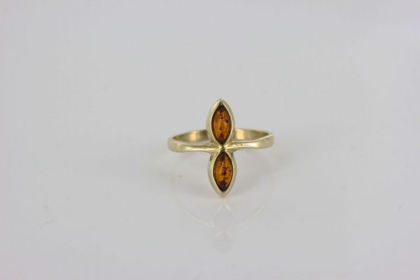 Italian Unique Handmade German Baltic Amber Ring in 9ct solid Gold- GR0270 RRP £185!!!