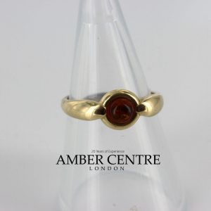 Italian Unique Handmade German Baltic Amber Ring in 9ct solid Gold- GR0271 RRP £245!!!