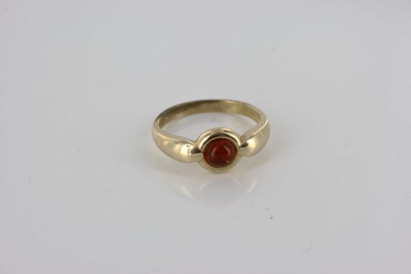 Italian Unique Handmade German Baltic Amber Ring in 9ct solid Gold- GR0271 RRP £245!!!