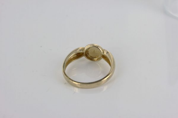 Italian Unique Handmade German Baltic Amber Ring in 9ct solid Gold- GR0271 RRP £245!!!