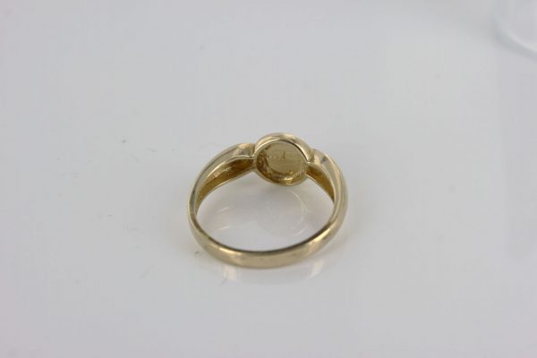 Italian Unique Handmade German Baltic Amber Ring in 9ct solid Gold- GR0271 RRP £245!!!