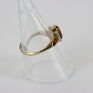 Italian Unique Handmade German Baltic Amber Ring in 9ct solid Gold- GR0272 RRP £195!!!