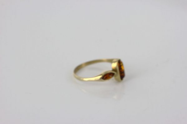 Italian Unique Handmade German Baltic Amber Ring in 9ct solid Gold- GR0272 RRP £195!!!