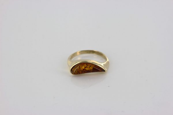 Italian Unique Handmade German Baltic Amber Ring in 9ct solid Gold- GR0273 RRP £245!!!