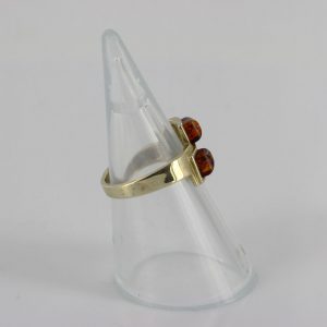 Italian Unique Handmade German Baltic Amber Ring in 9ct Gold- GR0278 RRP £275!!!