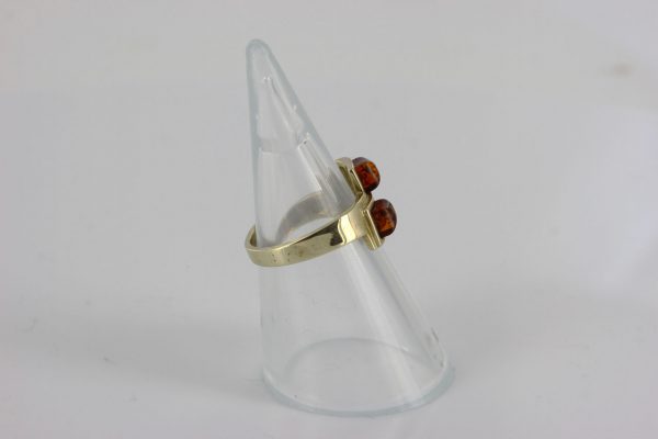 Italian Unique Handmade German Baltic Amber Ring in 9ct Gold- GR0278 RRP £275!!!