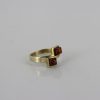 Italian Unique Handmade German Baltic Amber Ring in 9ct Gold- GR0278 RRP £275!!!