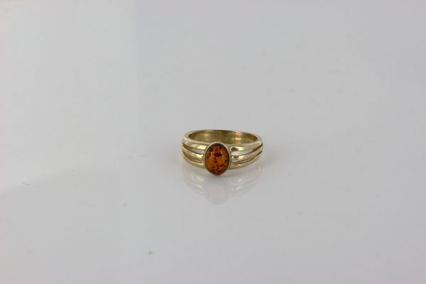 Italian Unique Handmade German Baltic Amber Ring in 9ct solid Gold- GR0280 RRP £300!!!