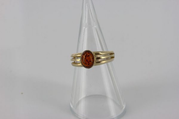 Italian Unique Handmade German Baltic Amber Ring in 9ct solid Gold- GR0280 RRP £300!!!