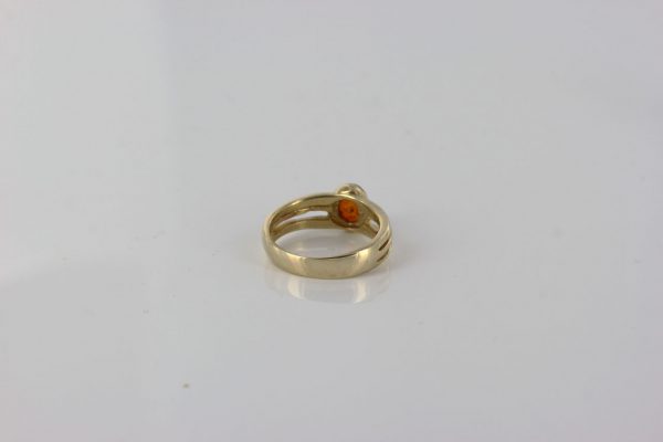 Italian Unique Handmade German Baltic Amber Ring in 9ct solid Gold- GR0280 RRP £300!!!