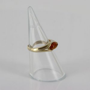 Italian Unique Handmade German Baltic Amber Ring in 9ct solid Gold- GR0281 RRP £250!!!