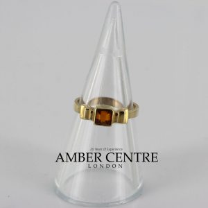 Italian Unique Handmade German Baltic Amber Ring in 9ct solid Gold- GR0282 RRP £275!!!