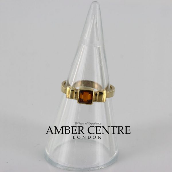 Italian Unique Handmade German Baltic Amber Ring in 9ct solid Gold- GR0282 RRP £275!!!