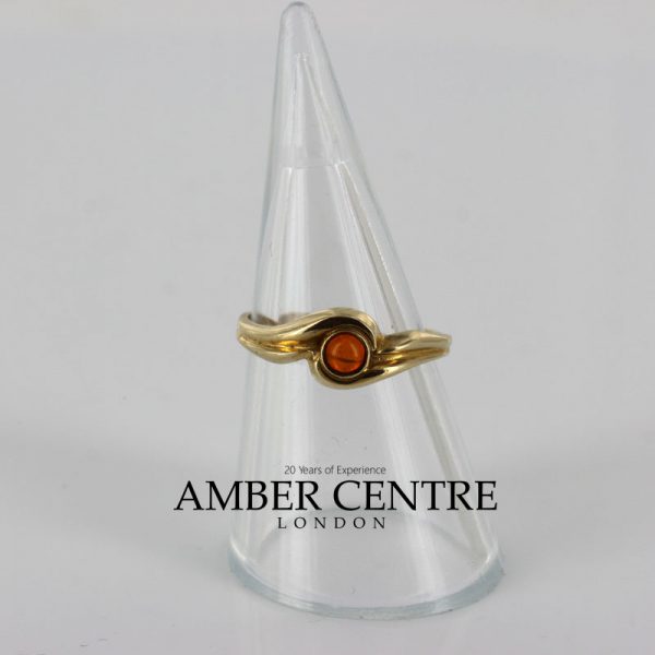 Italian Unique Handmade German Baltic Amber Ring in 9ct solid Gold- GR0283 RRP £195!!!