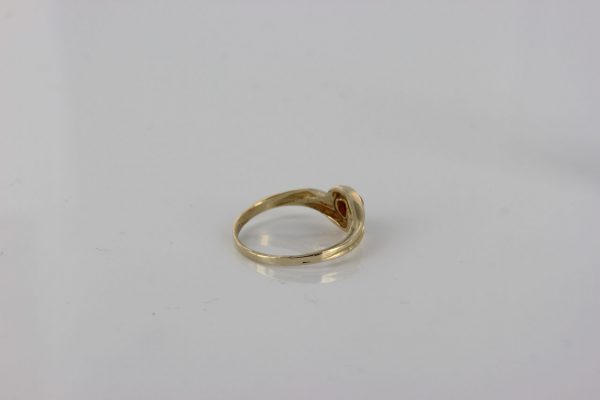 Italian Unique Handmade German Baltic Amber Ring in 9ct solid Gold- GR0283 RRP £195!!!